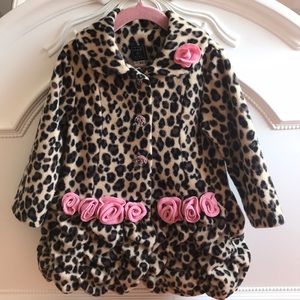 Mack & Co. Leopard Print Fleece Jacket
